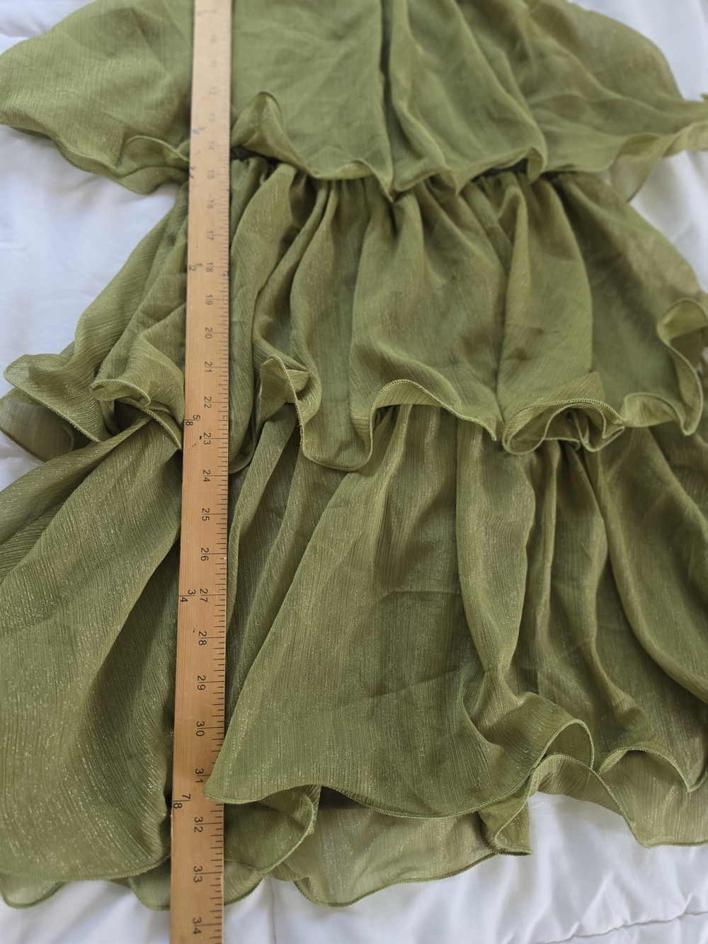Missguided Olive Halter Tiered Ruffle Mini Dress - Picture 6 of 9
